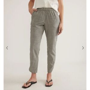 Marine Layer Allison Pants, Black and White Stripes